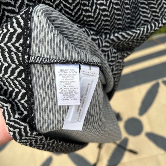 NWT Loft Black and White Herringbone Dress - Picture 8 of 9